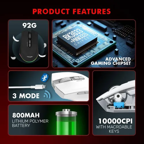 Armaggeddon Mirage-VII 3-Mode Gaming Mouse