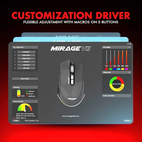 Armaggeddon Mirage-VII 3-Mode Gaming Mouse