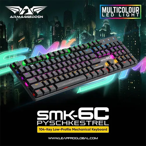 Armaggeddon SMK-6C PsychKestrel Low-Profile Mechanical Gaming Keyboard