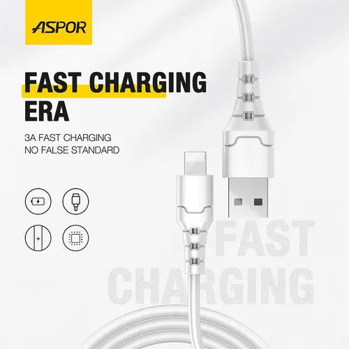 Aspor A100L Fast Charging USB to Lightning Cable