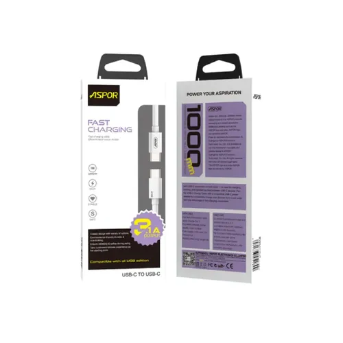 Aspor A108L 2M 100W Type C to Type C PD Cable