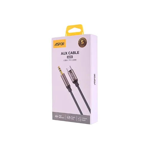 ASPOR A253 USB-C to 3.5mm AUX Audio Cable (120cm)