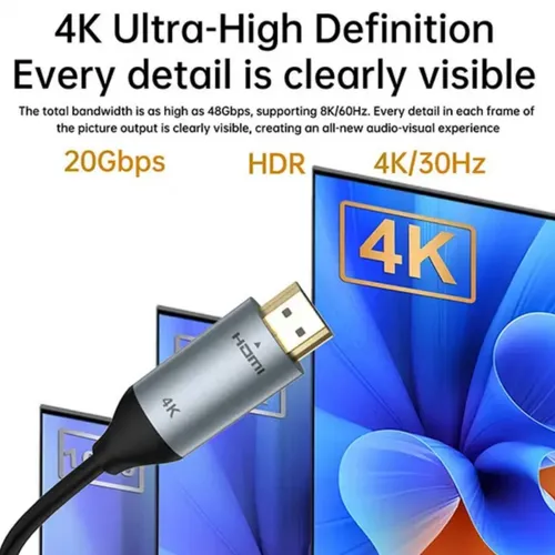 Aspor A271 USB-C to 4K HDMI 2M Cable