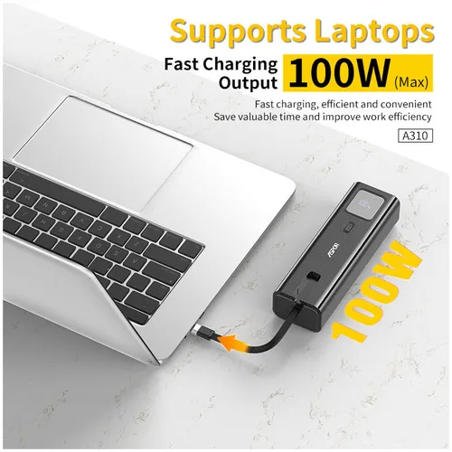 Aspor A310 USB-C 100W Super Charging Powerbank
