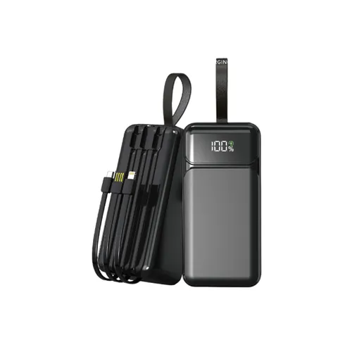 Aspor A318 22.5W 40000mAh Fast Charging Power Bank with Built-in Cables