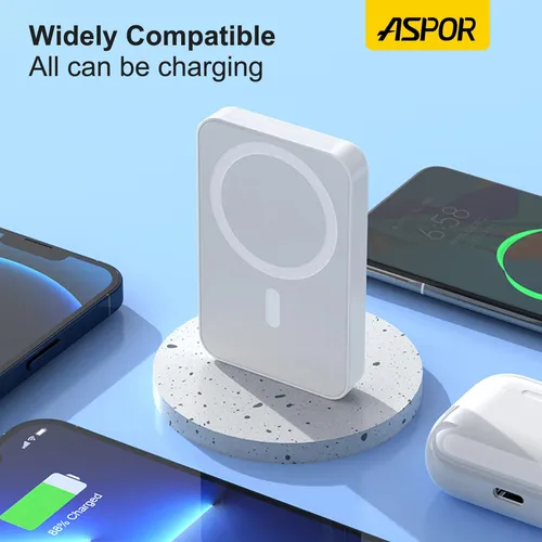 Aspor A325 5000mAh Magnetic Wireless Power Bank