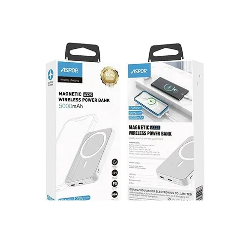 Aspor A325 5000mAh Magnetic Wireless Power Bank