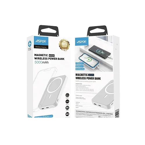 Aspor A325 5000mAh Magnetic Wireless Power Bank
