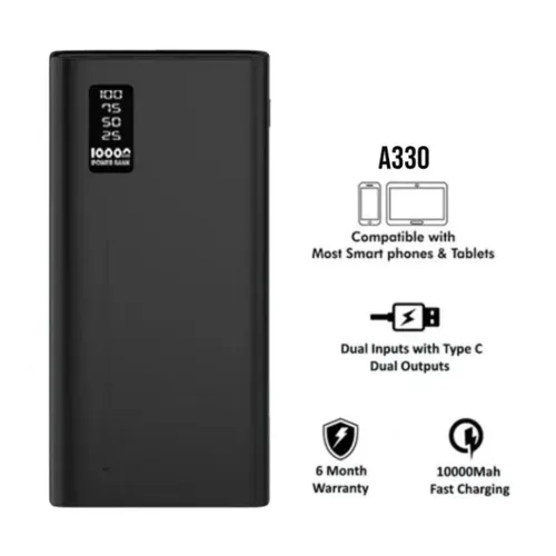 Aspor A330 Portable 10000mAh Power Bank