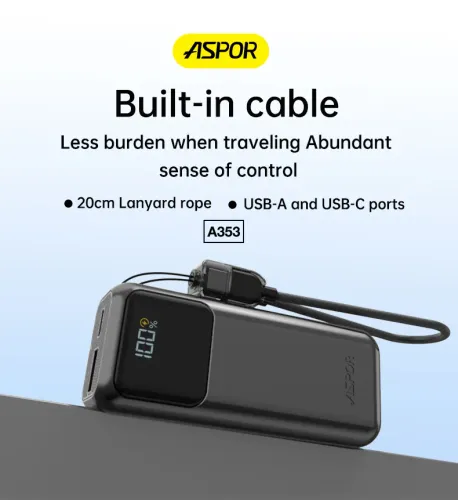 Aspor A353 10000mAh Mini Power Bank