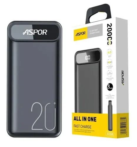 Aspor A396 20000 22.5W PD Fast Charging Power Bank