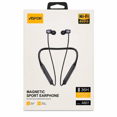 Aspor A601 Wireless Sports Neckband Earbuds