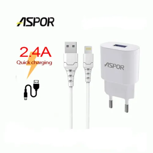Aspor A818 Adapter with USB to Lightning Cable