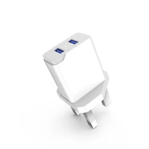 Aspor A823 Dual USB 2.4A IQ Fast Charging Home Charger with LED Blue Light Indicator