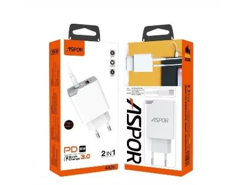 Aspor A823 Smart Home Charger With Micro Cable