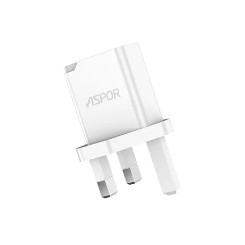 Aspor A827 2.4A Smart Fast Charger With Lightning Cable