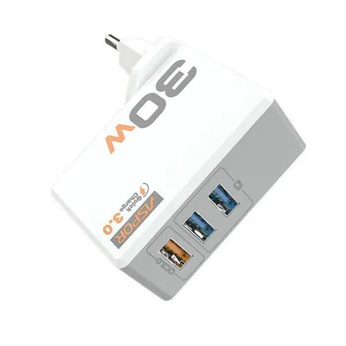 Aspor A858 30W QC3.0 USB Quick Charging Adapter