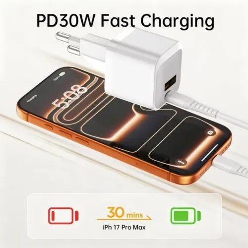 Aspor A870 30W GaN Mini Dual Port USB-C Fast PD 3.0 Charger