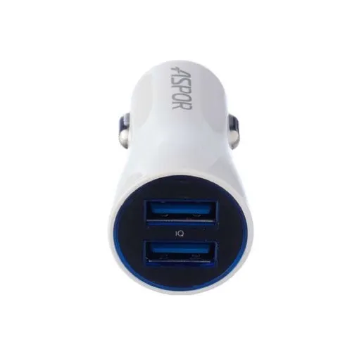 Aspor A902 Dual USB Car Charger IQ Output with Intelligent Identification