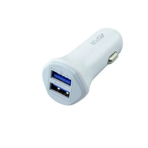 Aspor A903 Dual USB Car Charger with LED Indicator