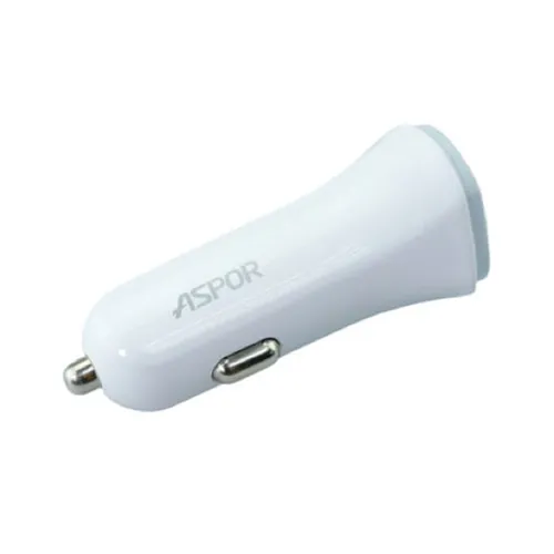 Aspor A903 Dual USB Car Charger with Lightning Cable