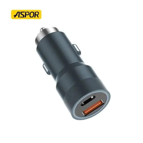 Aspor A909 38W Dual Input Fast Car Charger