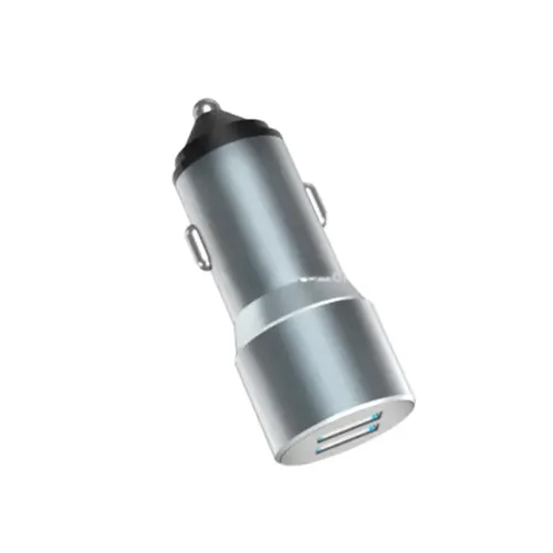 Aspor A931C 2.4A Dual USB Port Car Charger with Type-C Cable