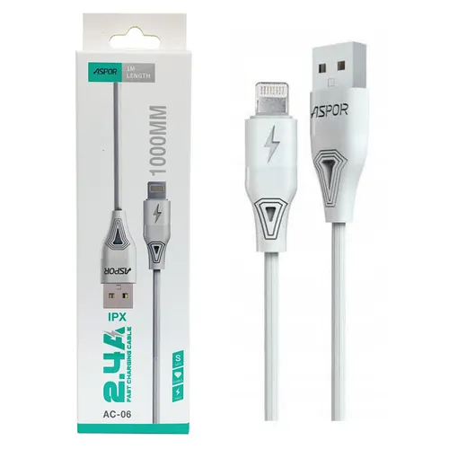 Aspor AC-06 2.4A Fast Charging USB to Lightning Cable
