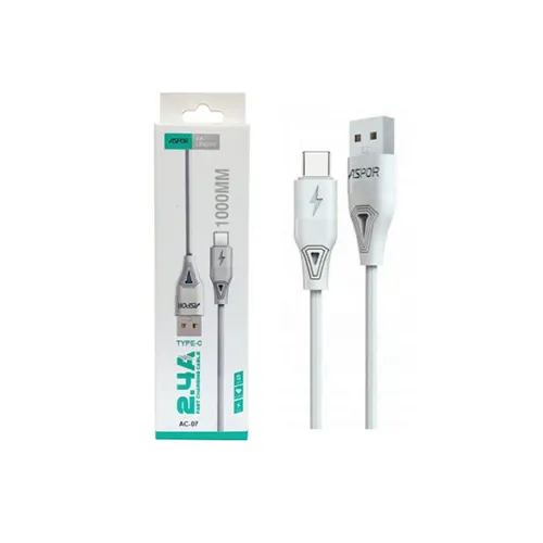Aspor AC-07 2.4A Fast Charging USB to Type-C Cable