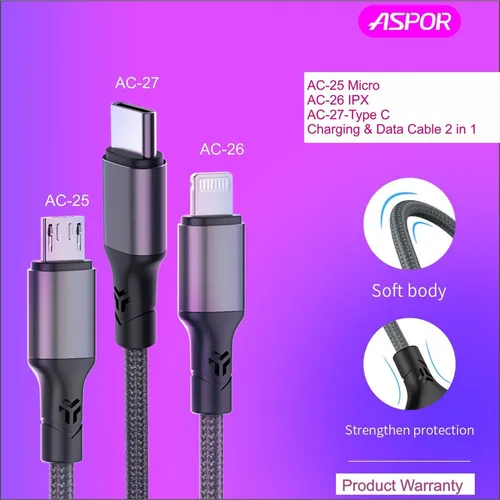 Aspor AC-27 3.1A USB to Type-C Fast Charging Cable