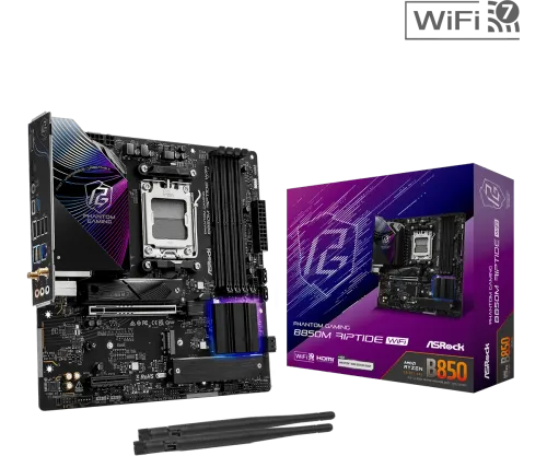 ASROCK PHANTOM GAMING B850M RIPTIDE WIFI DDR5