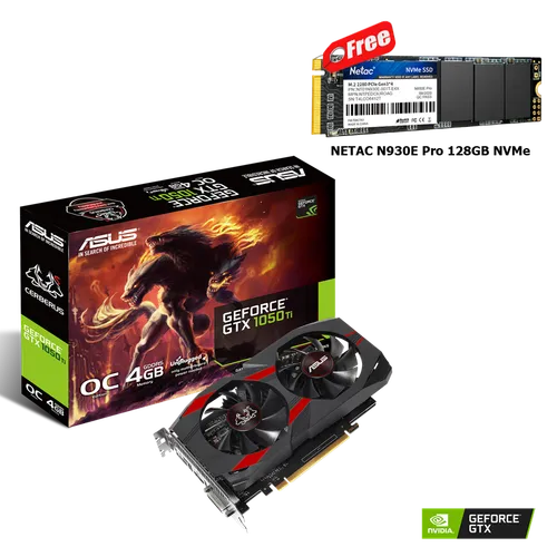 ASUS CERBERUS-GTX1050TI-O4G 4GB DDR5 GRAPHIC CARD(3y)