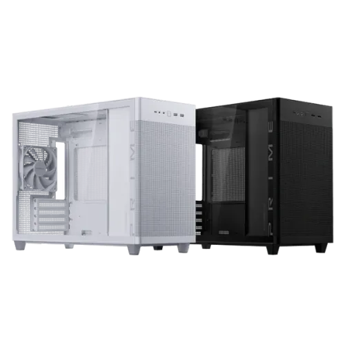 ASUS Prime AP201 TG MicroATX Case Black/ White