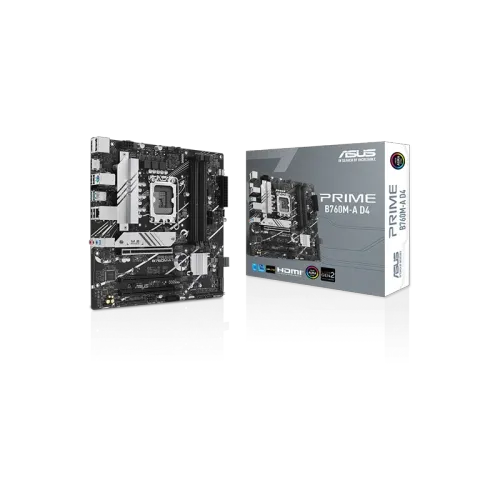 ASUS PRIME B760M-A D4 MOTHERBOARD(3y)- 90MB1D00-M1UAY0