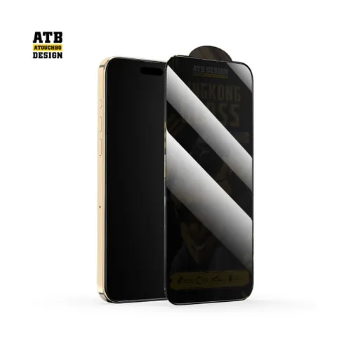 Atouchbo ATB Design King kong Full Cover 2.5D Anti-spy Privacy Tempered Glass for Iphone 15