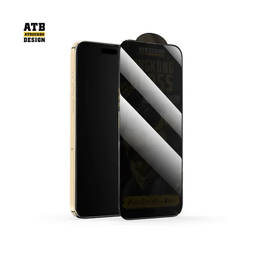 Atouchbo ATB Design King kong Full Cover 2.5D Anti-spy Privacy Tempered Glass for Iphone 15