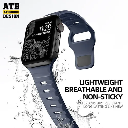 Atouchbo Silicone Strap for Apple Watch 44mm