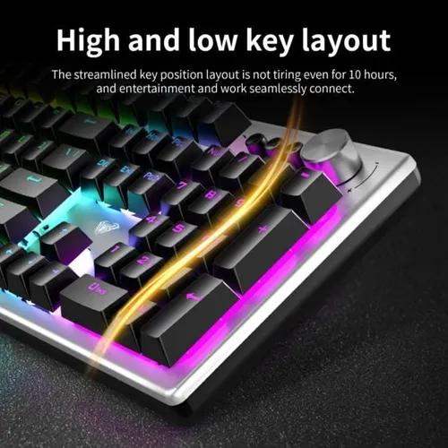 AULA F2028 Wired USB Black Membrane Gaming Keyboard
