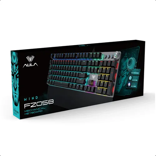 AULA F2058 USB Gaming Keyboard LED Light Game Mice Multimedia Keyboard