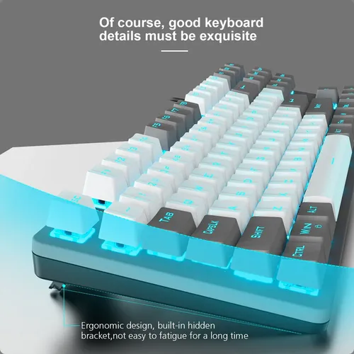 AULA Wired Mechanical Gaming Keyboard F3287 – Grey White