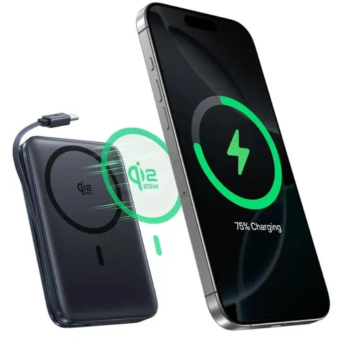 Baseus 10000mAh 45W PicoGo AM61 Qi2.2 Magnetic Power Bank with Built-in Type C Cable