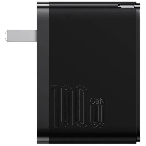 Baseus 100W GaN5 Pro C+U CN 2 Pin Fast Charger with Type-C to Type-C 100W 1M Cable