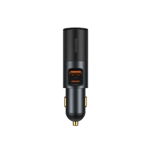 Baseus 120W Share Together Fast Charge Car Charger with Cigarette Lighter Expansion U+C Port