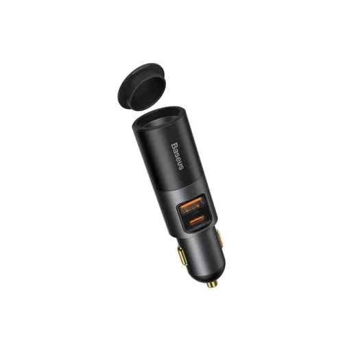Baseus 120W Share Together Fast Charge Car Charger with Cigarette Lighter Expansion U+C Port