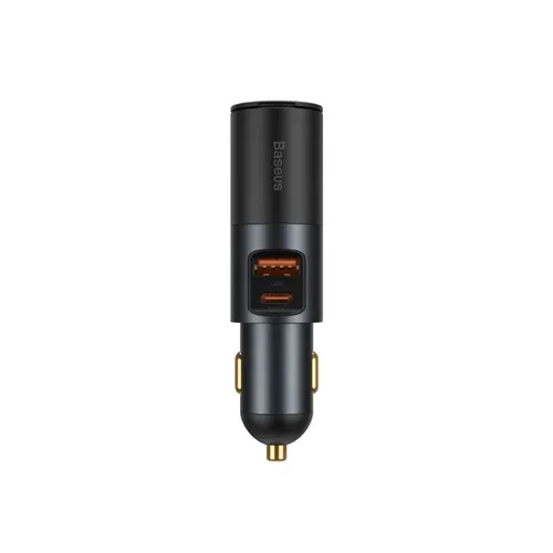 Baseus 120W Share Together Fast Charge Car Charger with Cigarette Lighter Expansion U+C Port