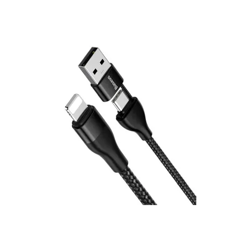 BASEUS 2 In 1 Dual Output Cable USB-A + Type-C To iPhone 18W Max CATLYW-G01