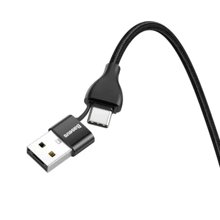 BASEUS 2 In 1 Dual Output Cable USB-A + Type-C To iPhone 18W Max CATLYW-G01