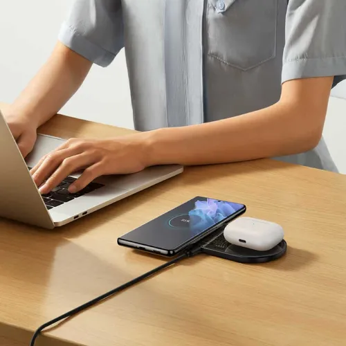 Baseus 20W 2-in-1 Digital LED Display Wireless Charger CN