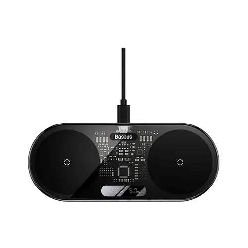 Baseus 20W Digital LED Display 2 in 1 Wireless Charger