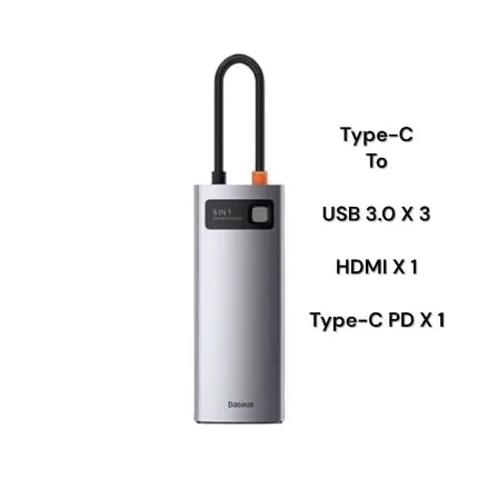 Baseus 5-in-1 Multifunctional Type-C HUB Docking Station
